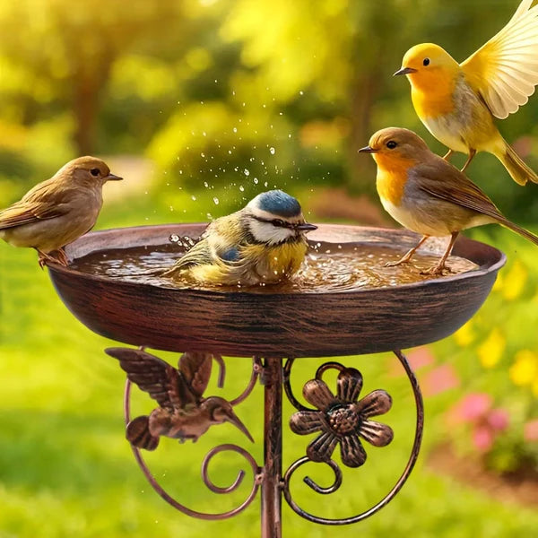Handcrafted Copper Bird Bath, handmade by Eleanor