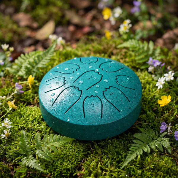 Hand-Tuned Rain Drum, handmade by Maggie