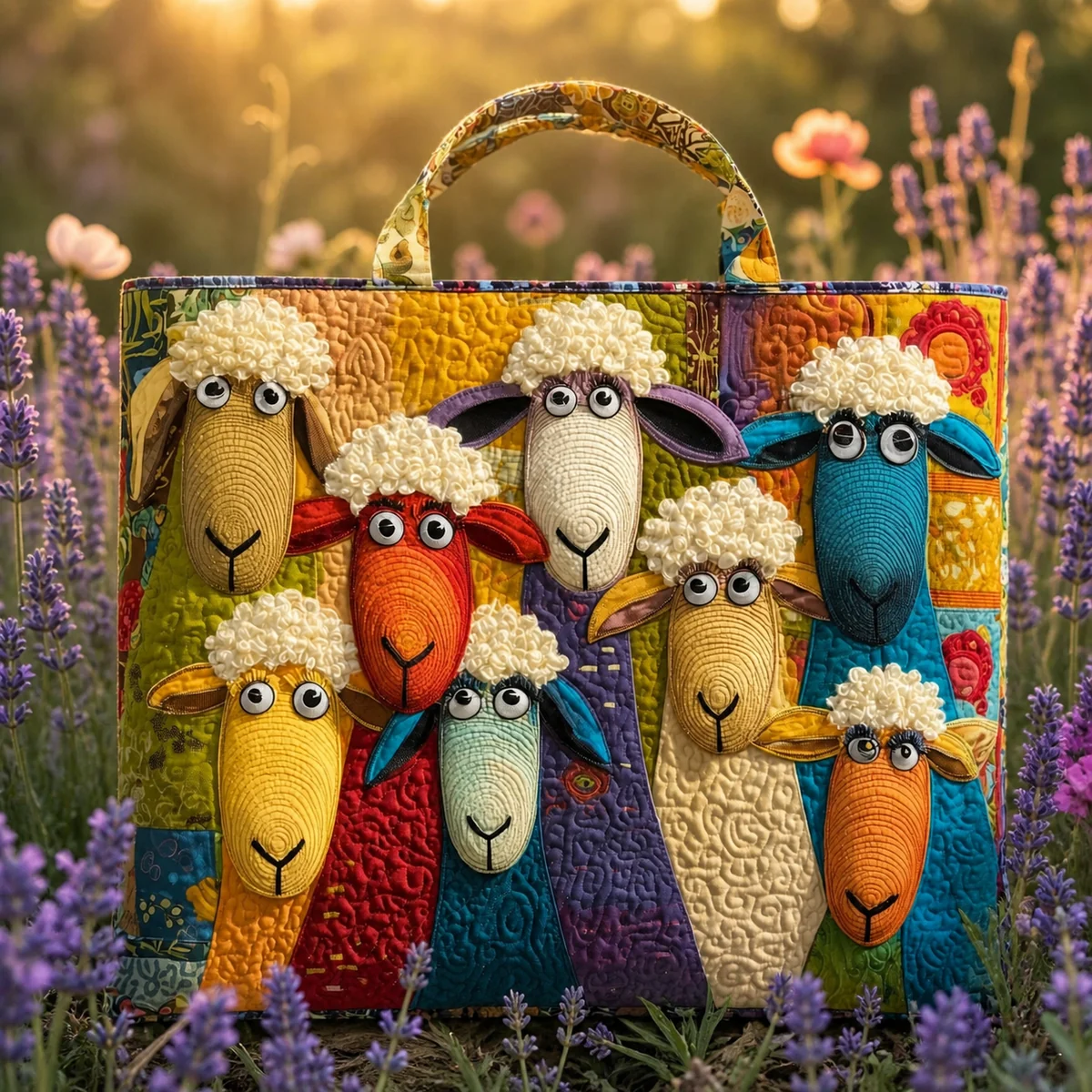 Sheep Tote Bag, handmade by Beatrice